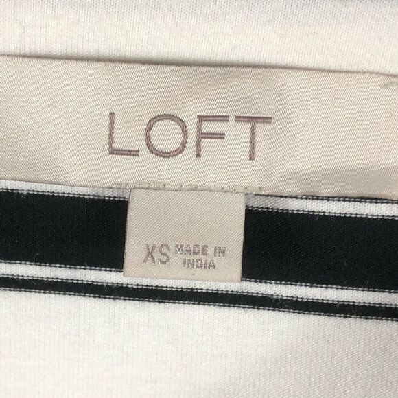 LOFT Striped Square Neck Dress, XS - Picture 6 of 8